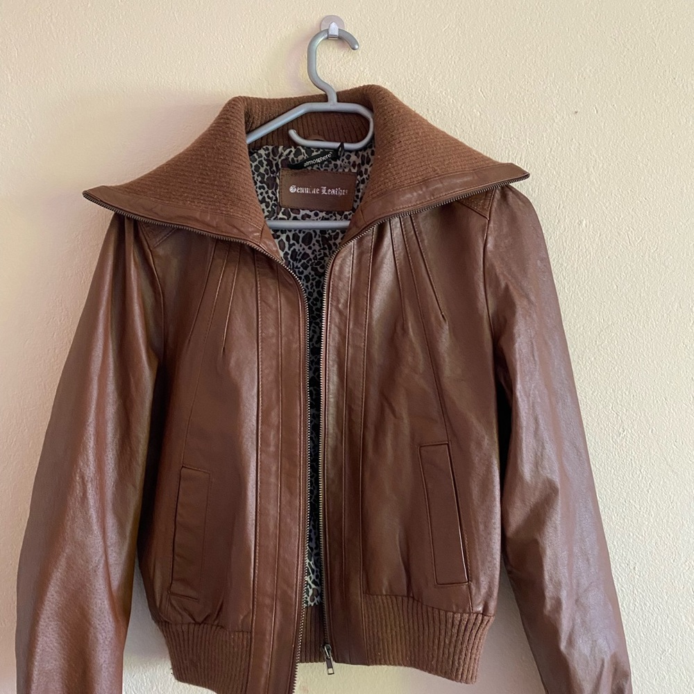 [SOLD] Brown (genuine) leather jacket